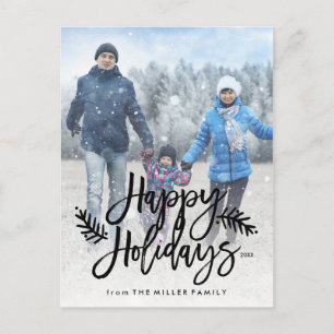 Glad helg Fullt Photo Chic Hand Lettered Vykort