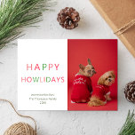 Glad helg Funny Pet Hund Photo jul Julkort<br><div class="desc">Glad helg Funny Pet Hund Photo jul-Helgdag Card. Skicka Helgdag varmt önskemål och Hälsning till dina kära med detta minimalistiska och moderna julkort för Helgdag. Alla texterna är i förväg ordnade så att du enkelt och snabbt kan anpassa dig med dina egna detaljer. Glad helg!</div>