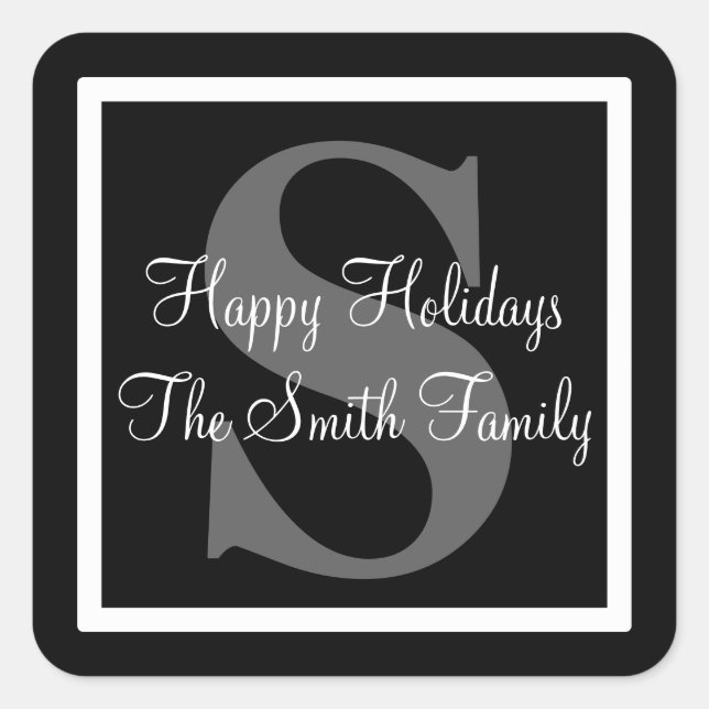 Glad helg fyrkantigt klistermärke (Framsida)