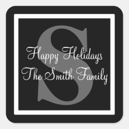 Glad helg fyrkantigt klistermärke