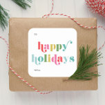 Glad helg Gift av färgtyp Fyrkantigt Klistermärke<br><div class="desc">En vismisk helgdag-presentdekal med färgstark glad helg-signal för en roligt,  lätt livlig vibe.</div>
