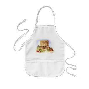 Glad helg Gingerbröd House Bib Apron Barnförkläde