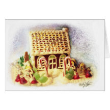 Glad helg Gingerwab House Blank Card