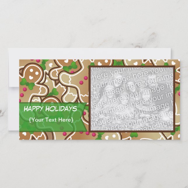 "Glad helg" Gingerword PhotoCard Julkort (Framsida)