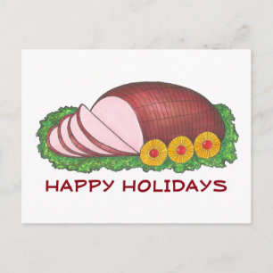 Glad helg Glazed Ham Dinner Food Illustration