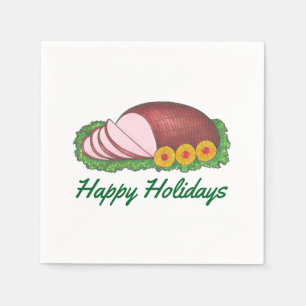 Glad helg Glazed Helgdag Ham jul Napkin Pappersservett