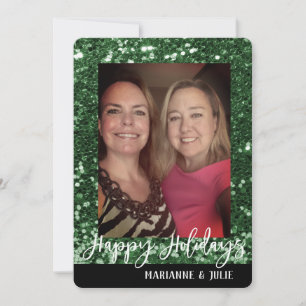 Glad helg Glitter Glam Photo-mall Julkort