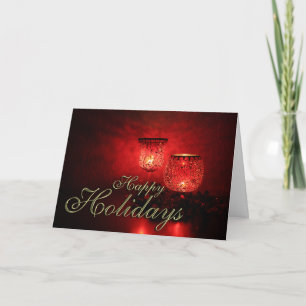Glad helg Glowing Red Candles Julafton