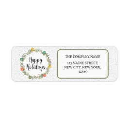 Glad helg: God jul för feberkrans Returadress Etikett