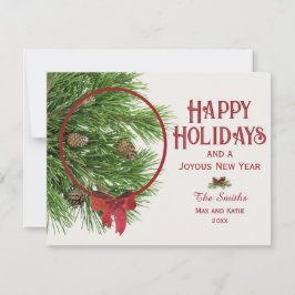 Glad helg Gräs Ornament Flat Julkort