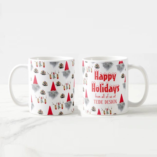 Glad helg grönt-firman mugg (Thank your customers with this unique Christmas mug)