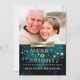 Glad helg. Grönt Guld julfoto Julkort