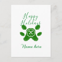 Glad helg grönt hund sällskapsdjur av arten tass c