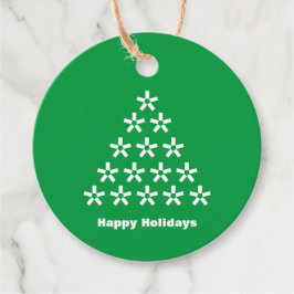 Glad helg Grönt, vit snö Stars Träd-gåva Gåvor Etiketter