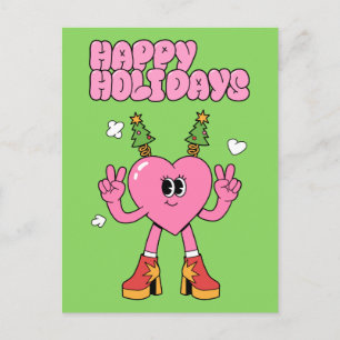 Glad helg - Groovy Heart of the Season Vykort