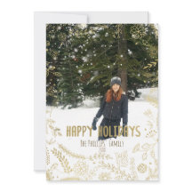 Glad helg Guld Blommig Löv Rustik Fotografi