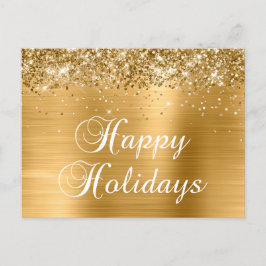 Glad helg Guld glittervallen Faux Foil