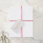Glad helg Guld Skript Presentetikett<br><div class="desc">Märkre för Helgdag. Lägg till din egen text och färg efter behov. Matchande objekt som är tillgängliga i vår Glad helg-samling.</div>