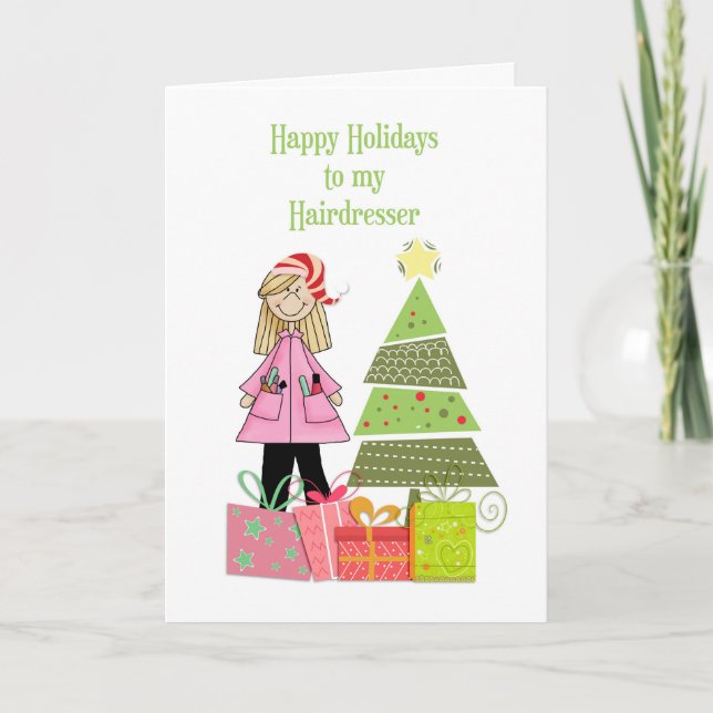 Glad helg, Hairdresser Helgkort (Framsida)