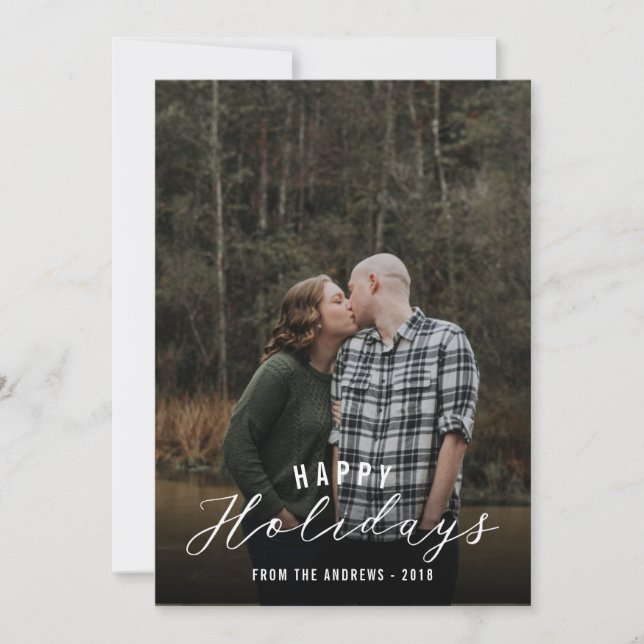 Glad helg Hand-skrivet lodrät Foto Julkort (Framsida)