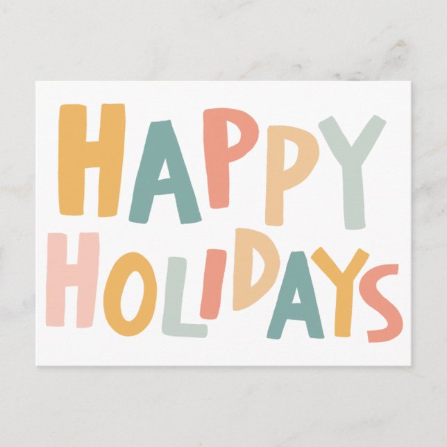 GLAD HELG Handmade julkort för Anpassningsbar Vykort (Framsida)