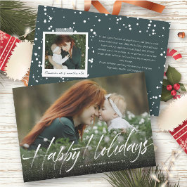 Glad helg Handskrift Frostings Modern Photo Julkort