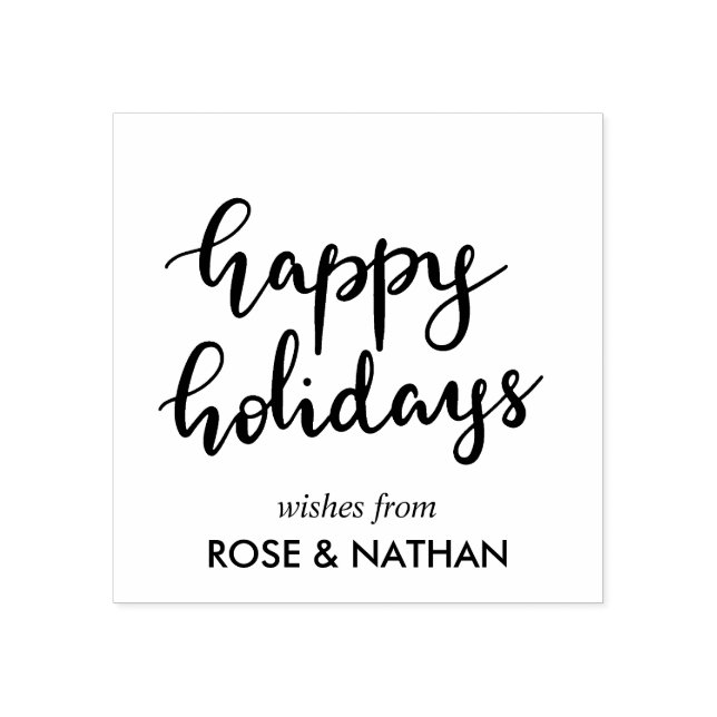 Glad helg Handskrivet svart skript Stämpel (Tryck)