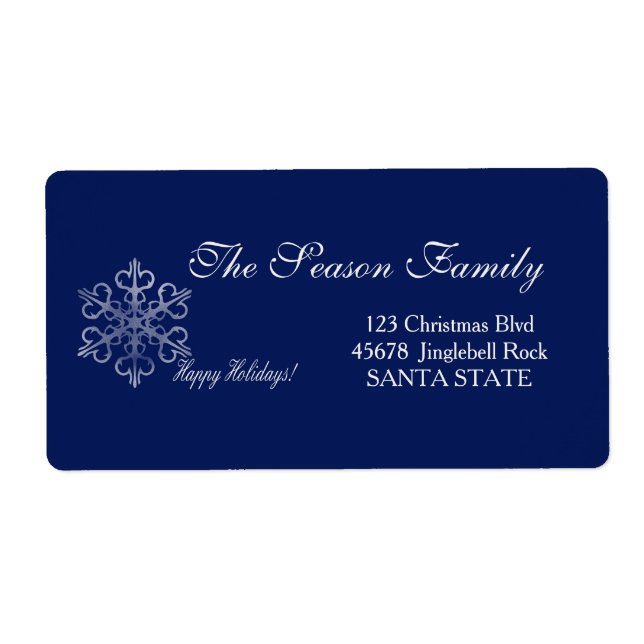 Glad helg Helgdag-adressetikett Fraktsedel (Framsidan)