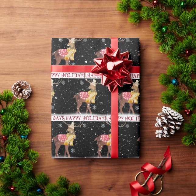 GLAD HELG HJORT i SNÖ Presentpapper (Julgåva)