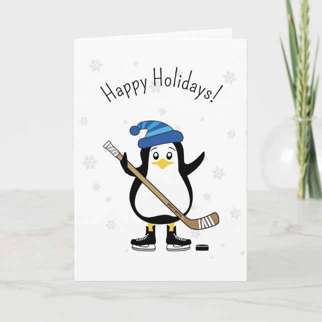 Glad helg Hockey Penguin (Framsida)