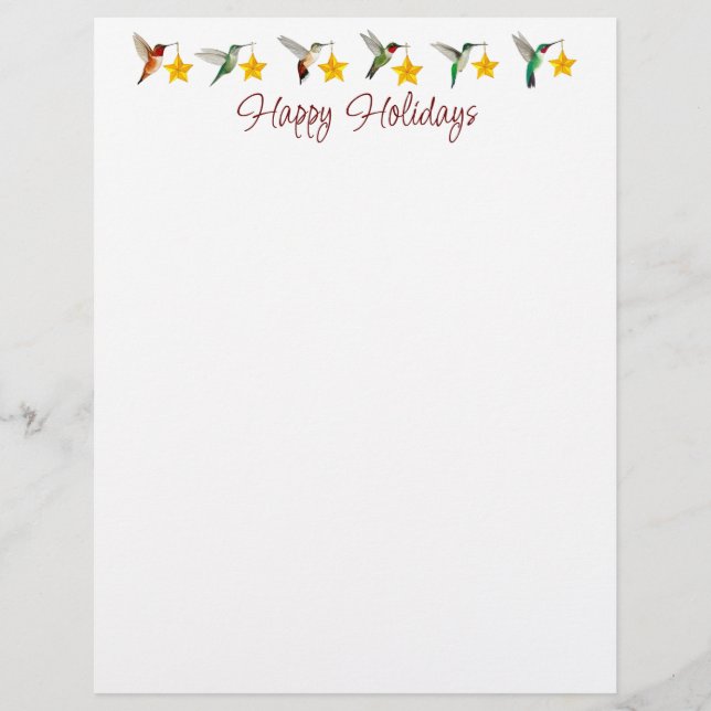 Glad helg Hummingbird Letterhead Brevhuvud (Framsida)