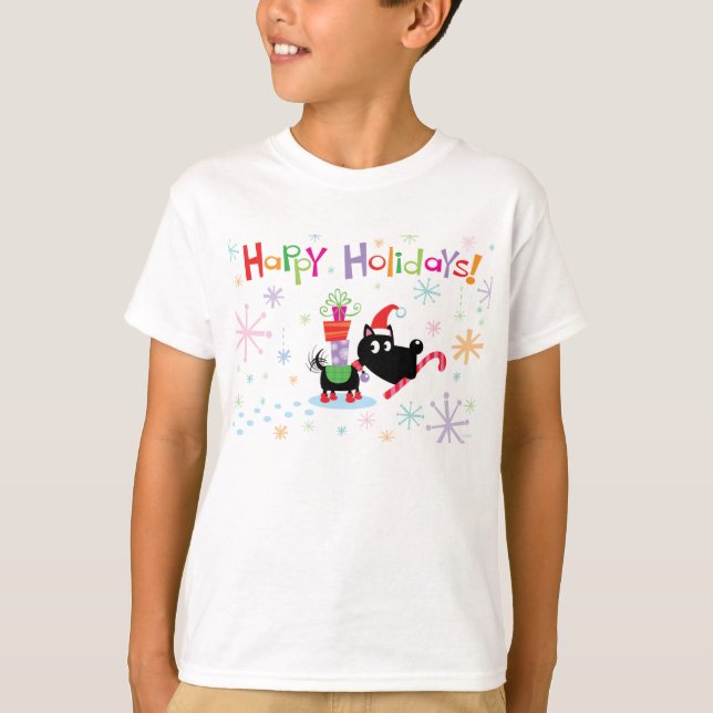 Glad helg! hund T-shirt (Framsida)