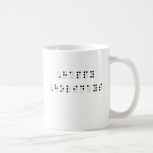 Glad helg i blindskrift kaffemugg