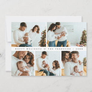 Glad helg i julfamiljen Photoshot Collage Julkort