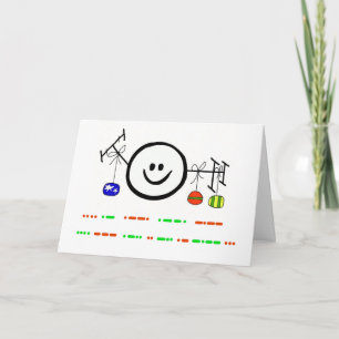 Glad helg i Morse Code Card + Lycklig Ham