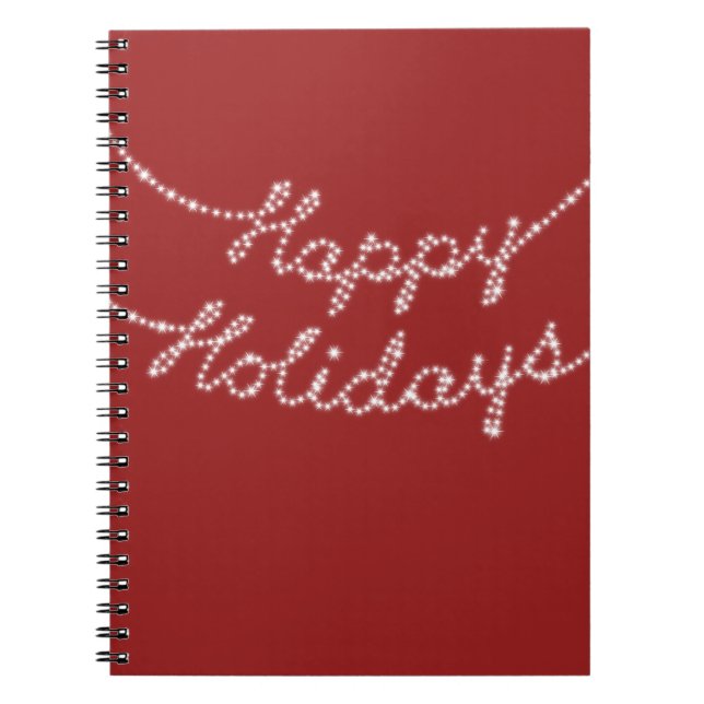 Glad helg i Twinkle Lights Notebook Anteckningsbok Med Spiral (Framsidan)