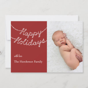 glad helg i Twinkle Ljus Photo Card Julkort