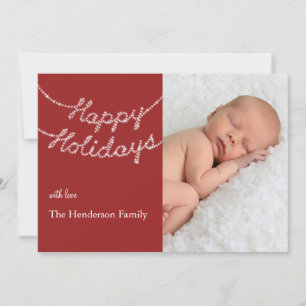 glad helg i Twinkle Ljus Photo Card Julkort