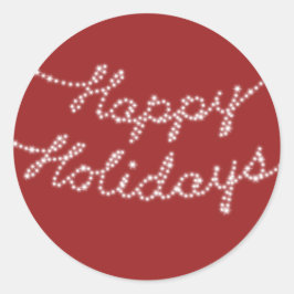 Glad helg i Twinkle Ljus Sticker Runt Klistermärke