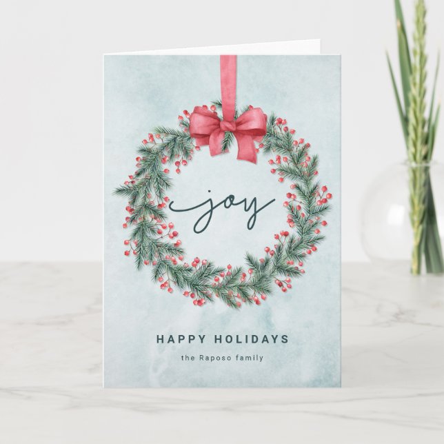 Glad helg Illustrerad julandedräkt Kort (Framsida)