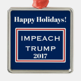 Glad helg Impeach Trump Red White-mall Julgransprydnad Metall