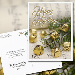 Glad helg Jingle Klockor Guld White
