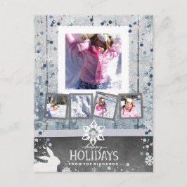 Glad helg jul 5 fotokollage vykort