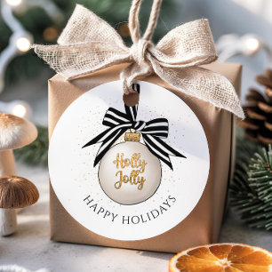 Glad helg jul Bauble Gåvor Etiketter