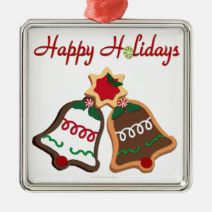 Glad helg jul Cookie Klockor Julgransprydnad Metall