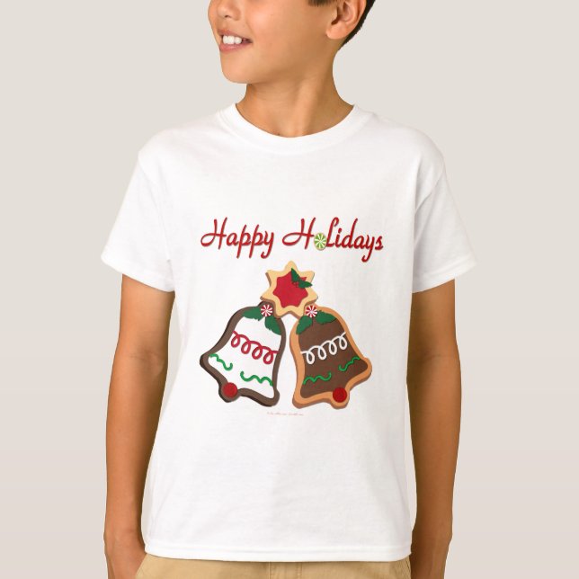 Glad helg jul Cookie Klockor T-shirt (Framsida)