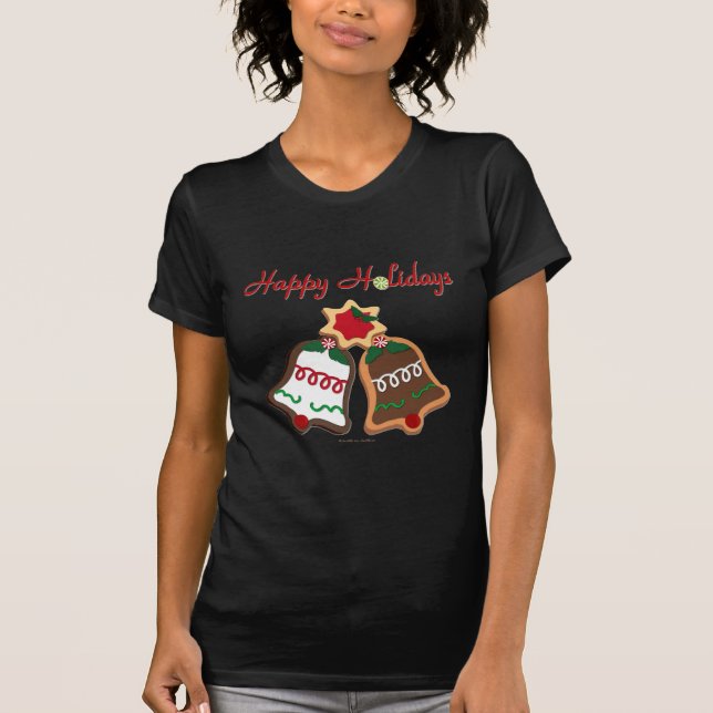 Glad helg jul Cookie Klockor Tee Shirt (Framsida)