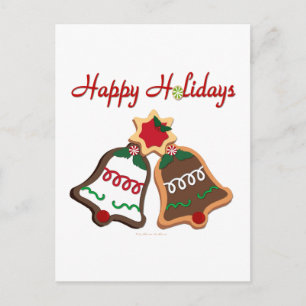 Glad helg jul Cookie Klockor Vykort