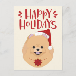 glad helg - Jul - Cute Pommern Vykort