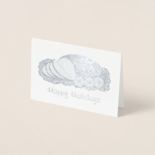 Glad helg jul Ham Platter Julafton Foodie Folierat Kort